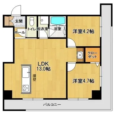 【中古マンション】長崎市五島町　プレジデント長崎2LDK｜ジョイ不動産企画